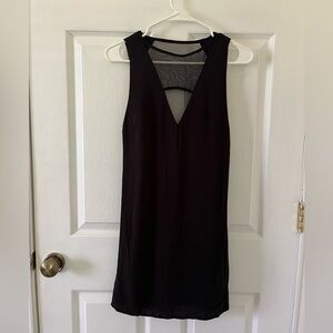 Silence + Noise Black V-Neck Backless Dress